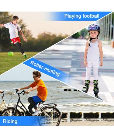 4 Pack Kids Long Compression Leg Sleeves - UV Protection for Boys & Girls | Youth Cycling & Basketball Sports | Size L - Buy Online on GoSupps.com