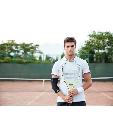 Agile Now Elbow Bandage - Tennis Arm Stabilizer & Protector for Men - Blue Elbow Brace for Sports Injury Recovery - Buy Online on GoSupps.com