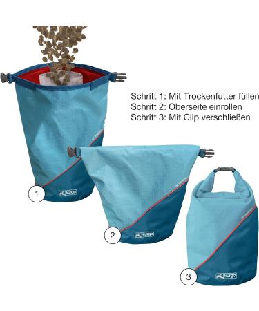Kurgo Kibble Carrier Dog Snack Bag - Navy | Durable Travel-Friendly Pet Food Storage for Dogs | Shop Now! - Buy Online on GoSupps.com