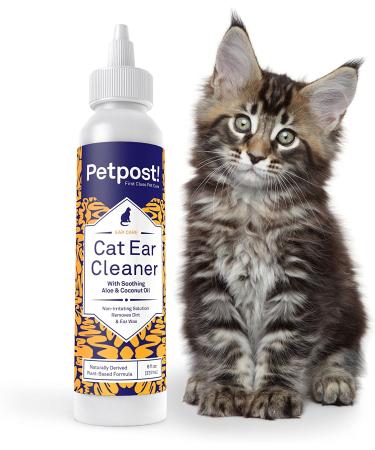 Petpost | Pet Ear Cleaner for Dogs & Cats - Natural Coconut Oil Solution for Dogs & Cats - Alcohol Free Cat Ear Cleaner 8 oz. - Buy Online on GoSupps.com
