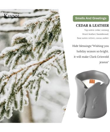 Natural Soy Wax Scented Candles | Aromatherapy Holiday Candle for Men | Cedar & Leather Secret Message - Buy Online on GoSupps.com