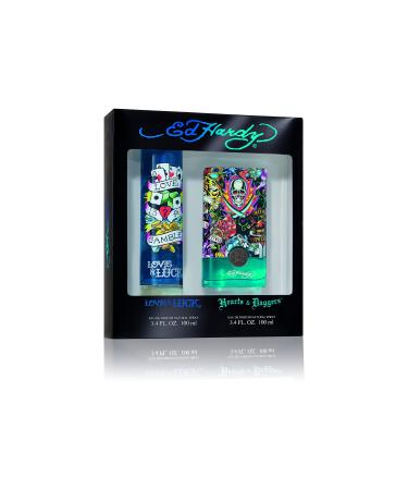 Ed Hardy 2 Piece Gift Set Cologne for Men 1.7 Fl Oz (Pack of 2)