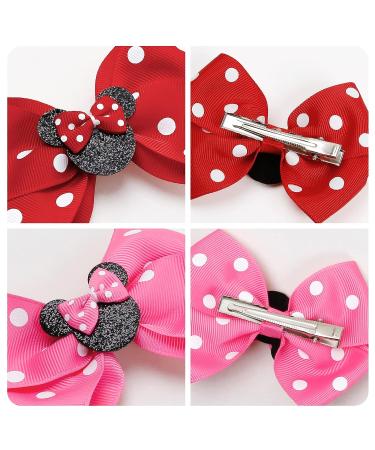 Glitter Mouse Ears Hair Bows Clips - Women's & Girls' Hair Accessories for Costume, Party, Vacation - Halloween & Christmas Decoration - Buy Online on GoSupps.com