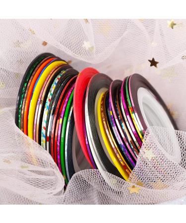 NICEMOVIC 62pcs 32 Colors Nail Art Striping Tape for DIY Nail Decoration - Buy Online on GoSupps.com