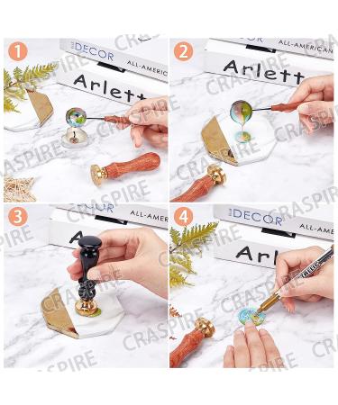 CRASPIRE Dragon Wax Seal Stamp Sword Vintage Baroque Shield 30mm - Brass Head with Wood Handle for Wedding Invitations and Holiday Cards - Buy Online on GoSupps.com