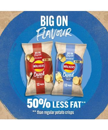 Walkers Cheese & Onion Baked Crisps 12 x 22g Blue - Buy Online on GoSupps.com