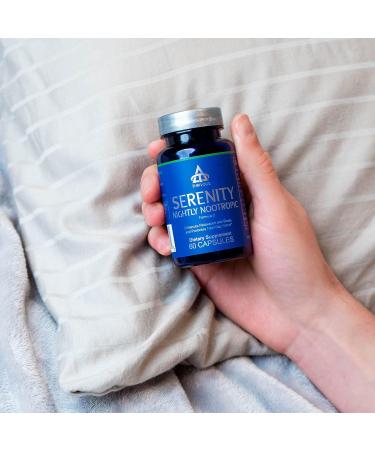 Thrivous Serenity Nightly Nootropic Sleep & Relaxation Formula with KSM-66 Ashwagandha L-Theanine Magnesium Glycinate & Melatonin 60 Vegan Capsules - Buy Online on GoSupps.com