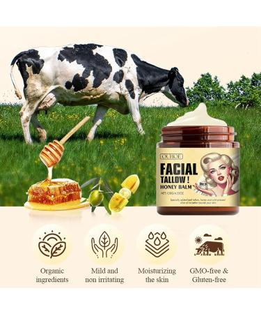Organic Beef Tallow and Honey Balm | Moisturizer for Dry Skin | 4.23 oz Body Butter - Buy Online on GoSupps.com