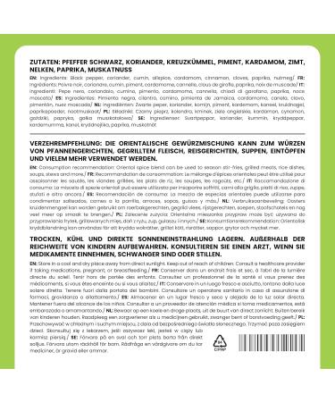  Alpi Nature Alpi Nature 100g Oriental Spice Mix Moroccan Spice Indian Spice Middle Eastern Spice for Curry Stews Soups and Marinades - Buy Online on GoSupps.com