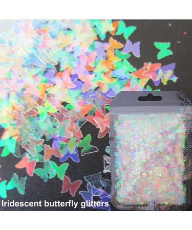 60g Butterfly Chunky Glitter Flakes - Holographic Mylar Confetti for Nail Design & Crafts - Buy Online on GoSupps.com