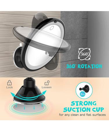 10x Magnifying Lighted Makeup Mirror - Touch Control, 360آ° Rotate, Suction Cup - Portable for Home & Travel - Buy Online on GoSupps.com