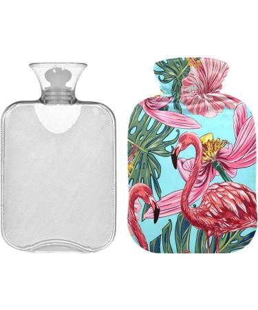 Flamingo Tropical Leaves Heat Bottle - 2L Hot Water Bag for Pain Relief & Sports Injuries - Buy Online on GoSupps.com
