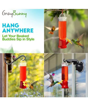 Set of 4 Mini Hummingbird Feeders with Hanging Wires Transparent Feeders for Humming Birds - Buy Online on GoSupps.com