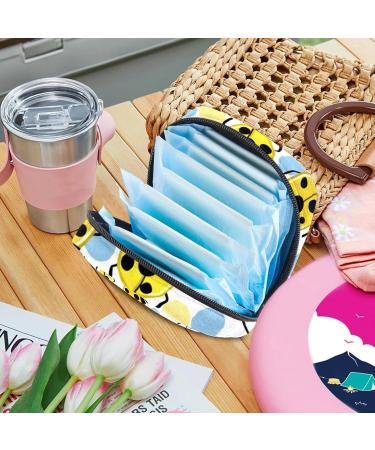 Buy Muooum Menstrual Artery Bag - Stylish Zipper Tampon Collector for Women & Girls (Blue Yellow Ladybug) - Buy Online on GoSupps.com