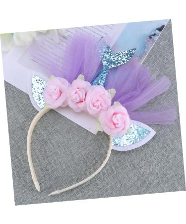 minkissy Hair Bands Mermaid Costume Mermaid Hair Accessories Hair Accessory for Girls Fish Tail Headband Beach Wedding Hairband Hair Ties for Kids Hair Ring Child European and American - Buy Online on GoSupps.com