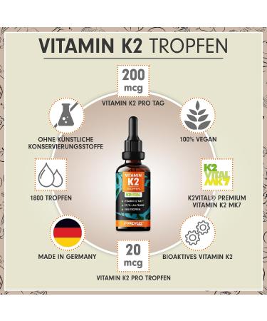 Buy High Dose Vitamin K2 Drops (5400x) - 200 g MK7 K2Vital - 100% Vegan Lab Tested International Shipping - Buy Online on GoSupps.com