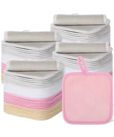 32 Pcs Makeup Remover Pads 5 x 5 Inch Soft Reusable Makeup Remover Cloths for Eye Face Cloth Microfiber Washable Makeup Remover Towel Makeup Removal Cleaning Cloth for Women (Classic Color)