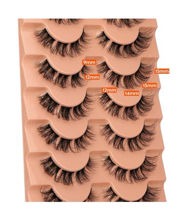 Cluster Natural Lashes D Curl Wispy Individual Strips False Eyelashes - Eefofnn DIY Lash Extensions Multipack - Buy Online on GoSupps.com