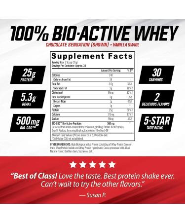 iSatori Bio-Active Whey Powder Chocolate Sensation (30 Servings) & iSatori Classic Blender Bottle (Clear Bottle with Red Top) - Buy Online on GoSupps.com