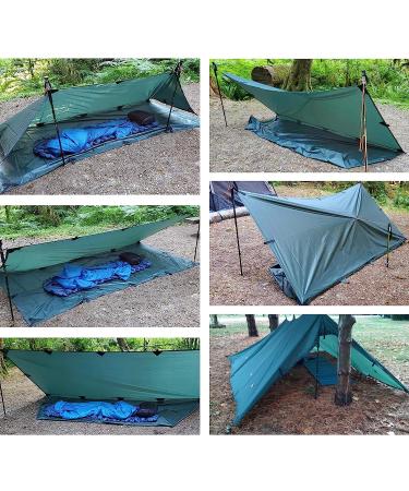 KALINCO Waterproof Camping Tarp 10X12FT Hammock Rain Fly Tent - Lightweight & Compact for Backpacking/Hiking - Green - Buy Online on GoSupps.com
