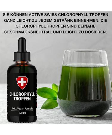Premium Liquid Chlorophyll from Alfalfa - 100ml | 200mg Daily Dose Drops - Natural Alternative to Tablets - Buy Online on GoSupps.com