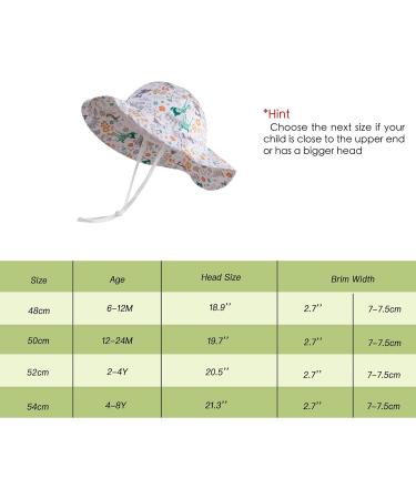 LANGZHEN Baby Girls Sun Protection Hat with Chin Strap - Sika Deer Design | Adjustable Toddler Wide Brim Play Hat for Summer - 2-4 Years - Buy Online on GoSupps.com