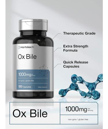 Horb ach Ox Bile Supplement | 1000mg | 100 Capsules | Digestive Enzymes Supplement | Non-GMO & Gluten Free - Buy Online on GoSupps.com