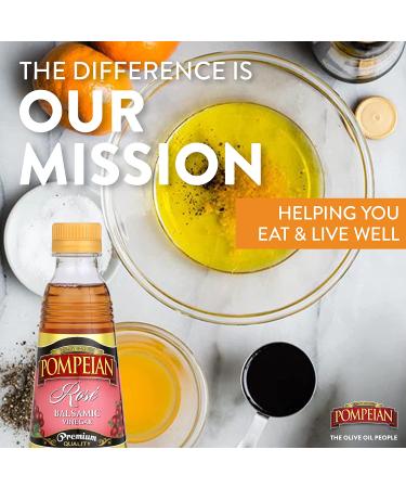 Pompeian Gourmet Balsamic Ros Vinegar - 16 Fl Oz - Ideal for Salad Dressings, Marinades, and Drizzling on Vegetables - Gluten-Free - Buy Online on GoSupps.com