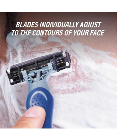 Bic Flex 3 Comfort Men's Razors Pack of 8 - with Three Movable-Blade Razors and Lubricating Strips for an Extra Smooth Shave 3 Count (Pack of 8) - Buy Online on GoSupps.com
