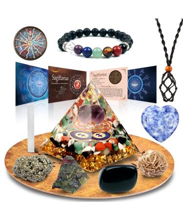 VuuuuV Horoscope Organ Pyramid Sch tze Heilkristal gift set zodiac stones