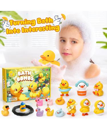 Duck Bath Bombs for Kids with Toys Inside Bubble Bath Fizzers with 14 Duck Surprise Bath Toys Organic Natural Bath Bomb Spa Fizzy Birthday Christmas Gifts for 3 4 5 6 7 8+ Year Old Girls Boys - Buy Online on GoSupps.com