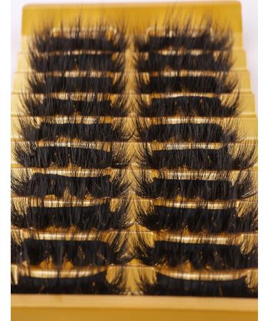 Goddenus 8D 20mm C Curl Mink Lashes - 10 Pairs of Wispy, Fluffy and Natural Looking Reusable Fake Eyelashes - Buy Online on GoSupps.com