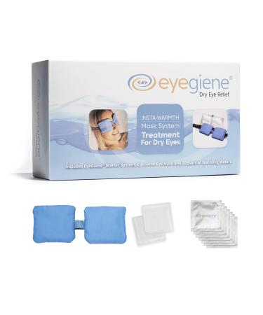 EyeGiene Warm Eye Compress - Water Free No Microwave Warming System - Includes Reusable Eye Mask and 10 Single-use Pairs of Warming Wafers - Heated Compression for Dry Eyes Styes Blepharitis and More