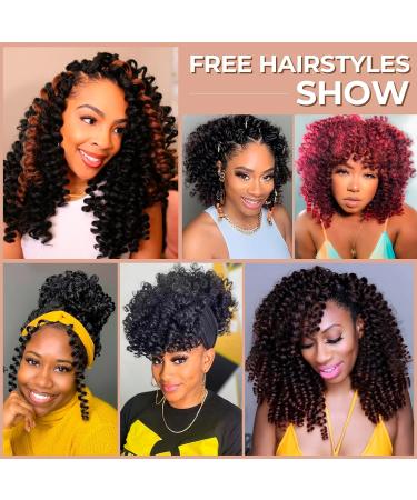 Toyotress Wand Curl Jamaican Bounce Crochet Braids Short Curly Hair Extensions (T30 12 inches) 12 inches T30 - Buy Online on GoSupps.com