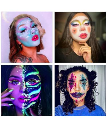 Ccbeauty Professional Body Painting Colors - Non-Toxic Face Paint Palette with 22 Oil-Based Colors & 10 Brushes for Halloween & Theater Art - Buy Online on GoSupps.com
