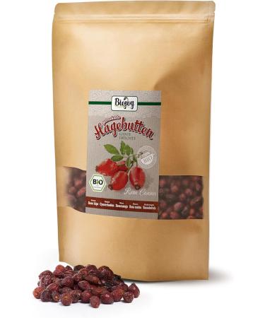 Biojoy Organic rose hips (1 kg) dried and whole rosehip fruits (Rosa canina) - Buy Online on GoSupps.com