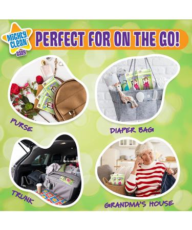 18-Pack Disposable Changing Pad Liners by Mighty Clean Baby - Waterproof, Soft, Absorbent - Portable 2 Packs for Diaper Bag - Buy Online on GoSupps.com