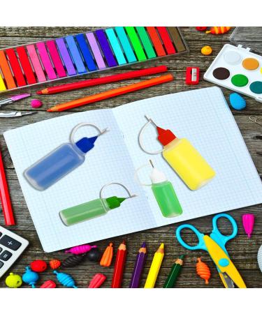 12 Pcs 0.5oz Precision Tip Applicator Bottles | 6 Color Needle Tip Glue Bottles for DIY Paper Quilling | Includes 2 Mini Funnels | Multicolor 15ML 0.5oz - Buy Online on GoSupps.com