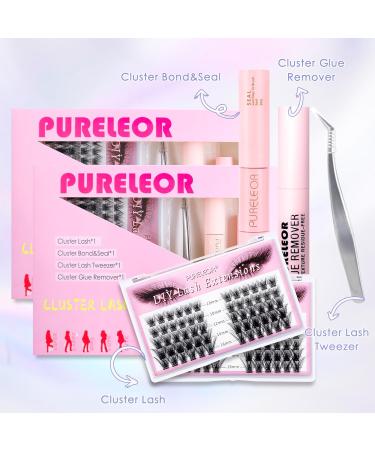 Lash Clusters DIY Eyelash Extension Kit with Bond Seal, Applicators, Individual Lashes & Remover - 10-16mm Cloudy Kit - Buy Online on GoSupps.com