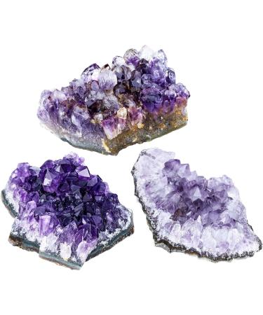 Amethyst Healing Crystal Cluster - Raw Quartz Druzy Geode Specimen for Meditation and Reiki Healing - Home Decor 200-300g - Buy Online on GoSupps.com