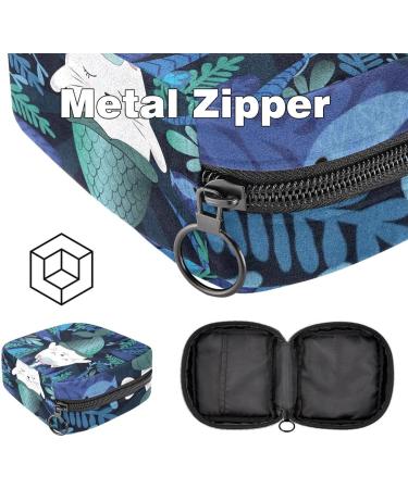 Funny Magical Cat Unicorn & Mermaid Menstruation Pad Bag with Zipper - Stylish Napkin & Tampon Storage for Women & Girls - Buy Online on GoSupps.com