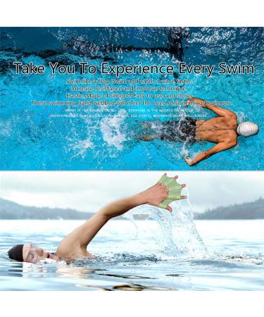 EXCEREY Silicone Swimming Gloves - 2 Pairs, Blue Large | Water Resistance, Webbed Design for Aquatic Training, Fitness Paddle Aerobics - Men Women Kids - Buy Online on GoSupps.com