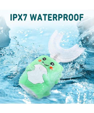 Ultrasonic Kids Electric Toothbrush with Timer & 3 Brush Heads - Rechargeable, 3 Modes, IPX7 Water Resistant - Green | Ages 7-12 - Buy Online on GoSupps.com