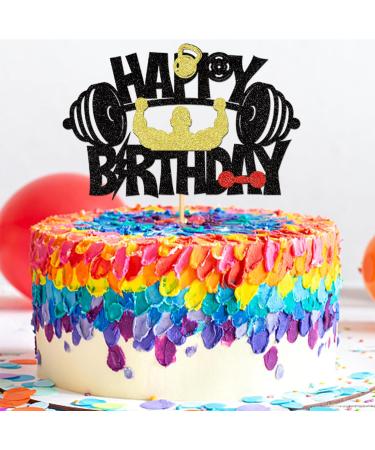 Blumomon Glitter Gym Cupcake Topper | Weightlifting & Fitness Party Supplies for Cross Fit Celebrations | Perfect for Birthday Parties - Buy Online on GoSupps.com