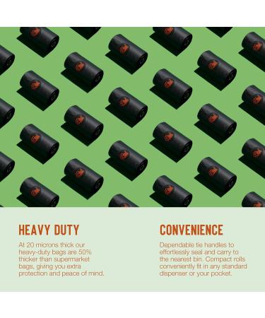 Tuff Pets Compostable Dog Poop Bags on Rolls | 50% Thicker Plant-Based Biodegradable Dog Poo Bags with Tie Handles | Certified Home Compostable | 12 Rolls - Buy Online on GoSupps.com