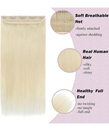 8-24 Inch Clip in Hair Extensions One Piece 100% Remy Human Hair 3/4 Full Head Straight Long (14 inch/45g #60 Platinum Blonde) 14 Inch (40 g)-1pc Platinum Blonde - Buy Online on GoSupps.com