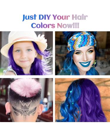 4 Colors Temporary Hair Color Wax - Pink Purple Gray Blue | Professional Styling Cream for Men Women & Kids - Perfect for Parties Cosplay & Halloween - Buy Online on GoSupps.com
