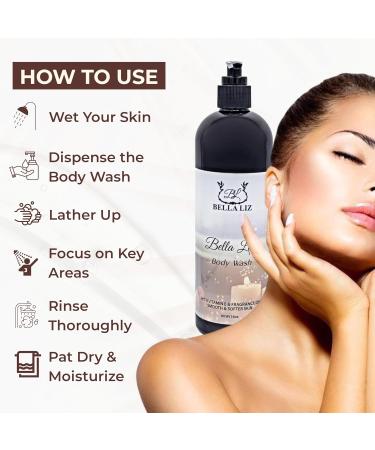 BELLA LIZ Body Wash for Sensitive Skin 16 oz Moisturizing & Hydrating Shower Gel Gentle Daily Cleanser with Nourishing Formula for Dry Skin Soft Smooth Skin Care (Lavender) - Buy Online on GoSupps.com