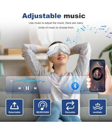 Eye Massager FSA/HSA Eligible | Heated Eye Massager for Migraine Relief Dark Circles & Eye Strain | Best Gift for Men & Women - Buy Online on GoSupps.com