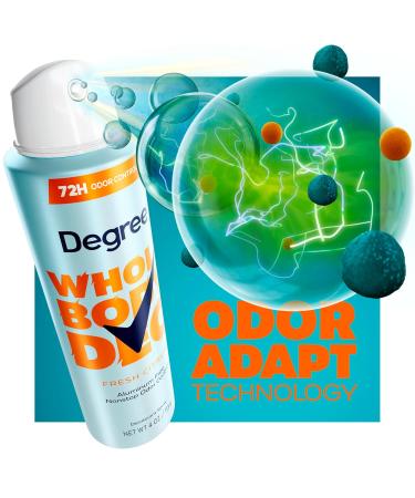 Degree Whole Body Deodorant Fresh Citrus Spray for Women Aluminum Free 72H Odor Protection 4 oz - Buy Online on GoSupps.com